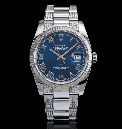 Rolex Oyster Perpetual 34 Iced Blue Dial