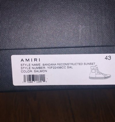 Amiri Bandana Reconstructed Sunset Hightop