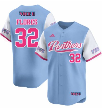 Nelson Rivera Flores Jersey 32 Fiu Baseball 2025 Vice U Stitched Blue