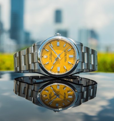 Rolex Oyster Perpetual 36 36mm Yellow Dial