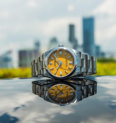 Rolex Oyster Perpetual 36 36mm Yellow Dial