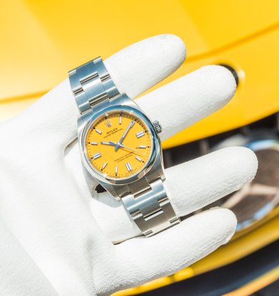 Rolex Oyster Perpetual 36 36mm Yellow Dial