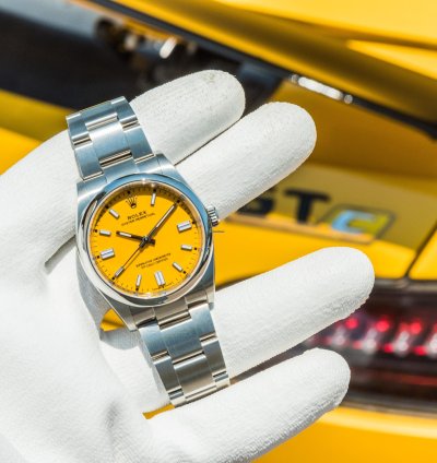 Rolex Oyster Perpetual 36 36mm Yellow Dial
