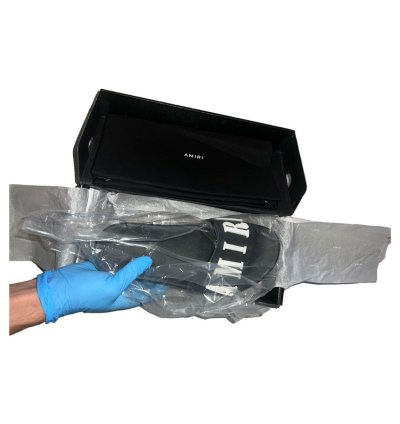 Amiri Black Pool Slide Sandal With Special Box