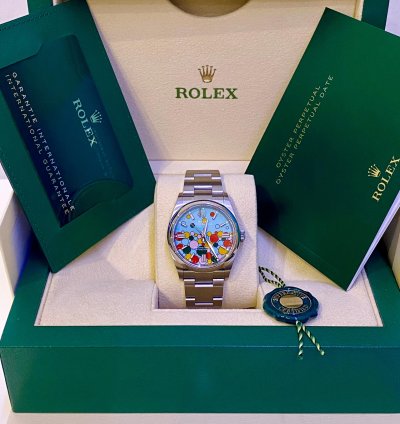 Rolex Oyster Perpetual 36 New 2023 Very Rare Tag Seriale Celebration Dial