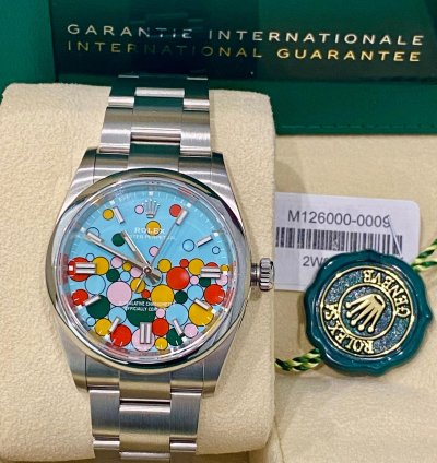 Rolex Oyster Perpetual 36 New 2023 Very Rare Tag Seriale Celebration Dial
