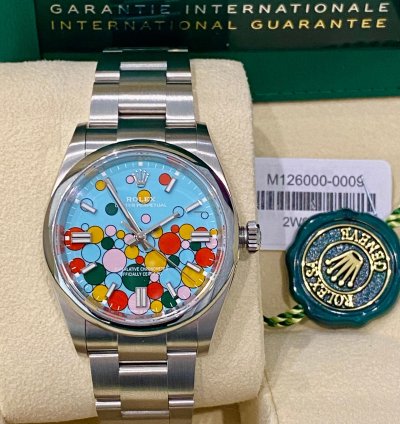 Rolex Oyster Perpetual 36 New 2023 Very Rare Tag Seriale Celebration Dial