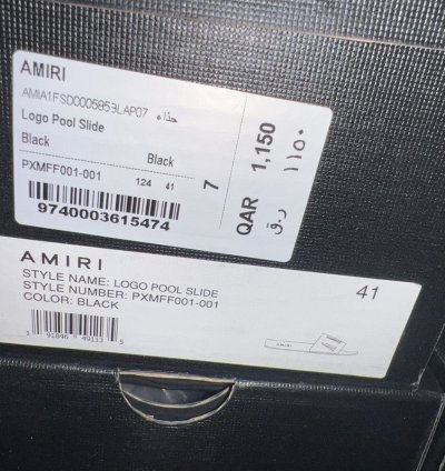 Amiri Black Pool Slide Sandal With Special Box