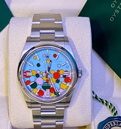 Rolex Oyster Perpetual 36 New 2023 Very Rare Tag Seriale Celebration Dial