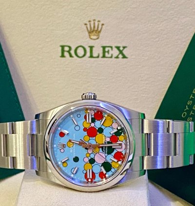 Rolex Oyster Perpetual 36 New 2023 Very Rare Tag Seriale Celebration Dial