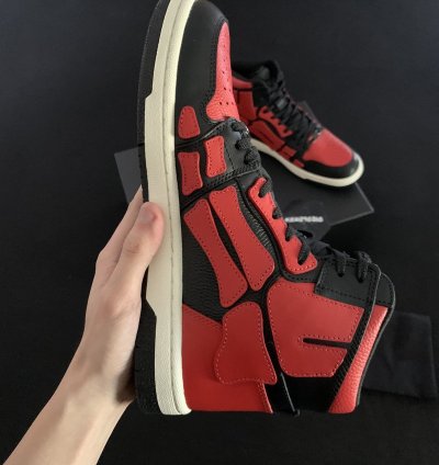 Amiri Black Red Skel Top Red Sneakers