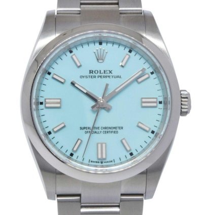 Rolex Oyster Perpetual 36 Steel Turquoise Dial Watch 22 126000
