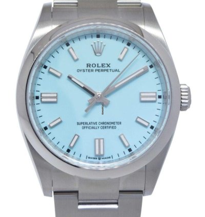 Rolex Oyster Perpetual 36 Steel Turquoise Dial Watch 22 126000