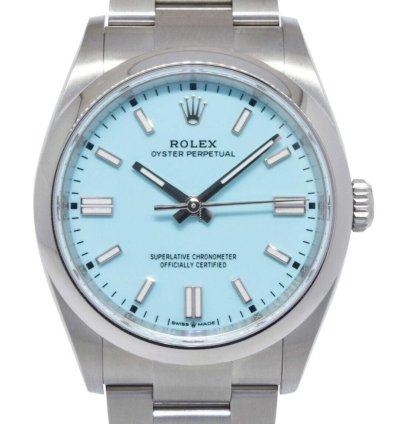 Rolex Oyster Perpetual 36 Steel Turquoise Dial Watch 22 126000