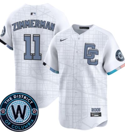 Ryan Zimmerman Jersey 11 Washington Nationals 2025 City Connect Premier Limited Stitched White