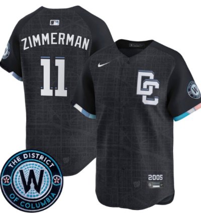 Ryan Zimmerman Jersey 11 Washington Nationals 2025 City Connect Premier Limited Stitched Navy