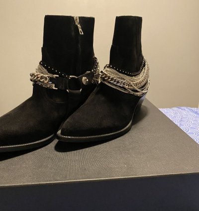 Amiri Black Western Chain Boot