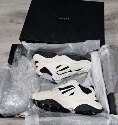 Amiri Black White Bone Runner