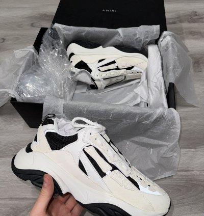 Amiri Black White Bone Runner