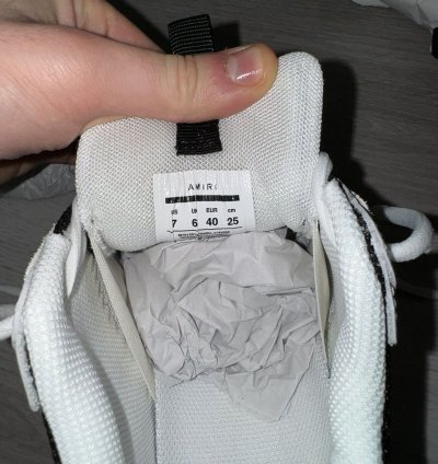 Amiri Black White Bone Runner