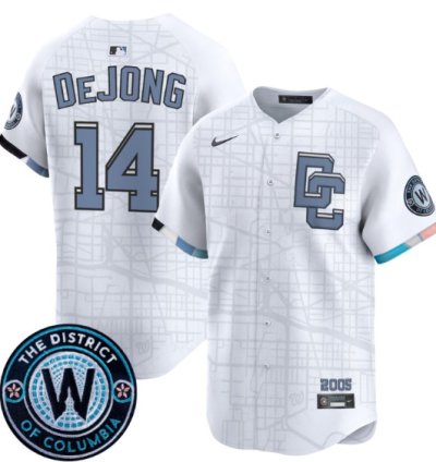 Paul Dejong Jersey 14 Washington Nationals 2025 City Connect Premier Limited Stitched White