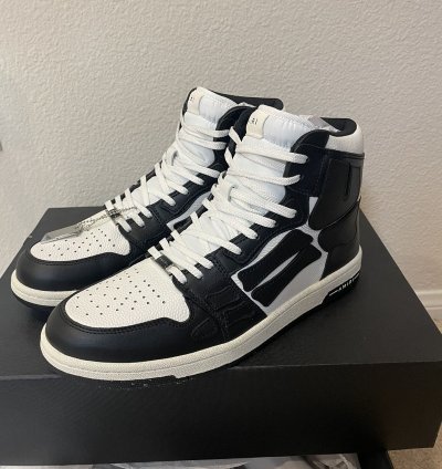 Amiri Black White Skel Skeleton High Top Sneaker Brand New
