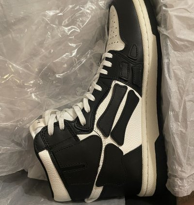 Amiri Black White Skel Skeleton High Top Sneaker Brand New