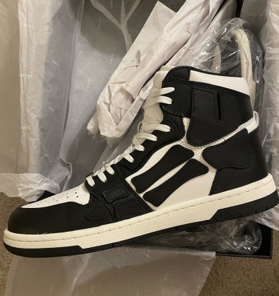 Amiri Black White Skel Skeleton High Top Sneaker Brand New