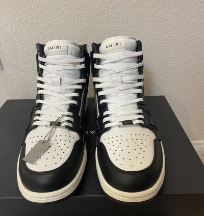 Amiri Black White Skel Skeleton High Top Sneaker Brand New