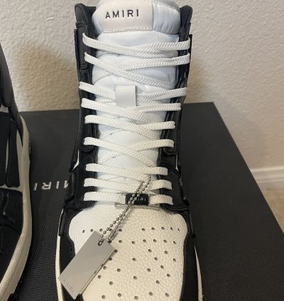 Amiri Black White Skel Skeleton High Top Sneaker Brand New