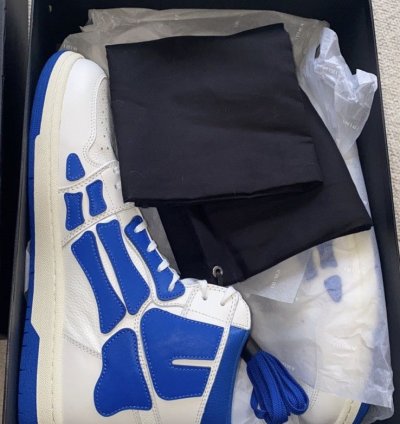 Amiri Blue Skeleton High Tops