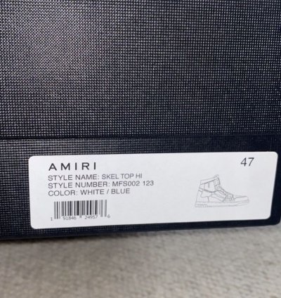 Amiri Blue Skeleton High Tops