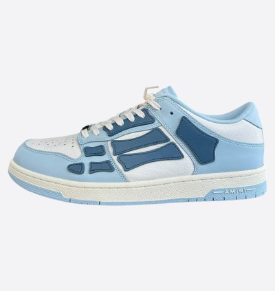Amiri Blue White Skeleton Low Top Sneakers