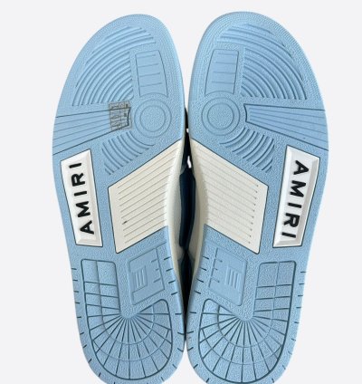 Amiri Blue White Skeleton Low Top Sneakers