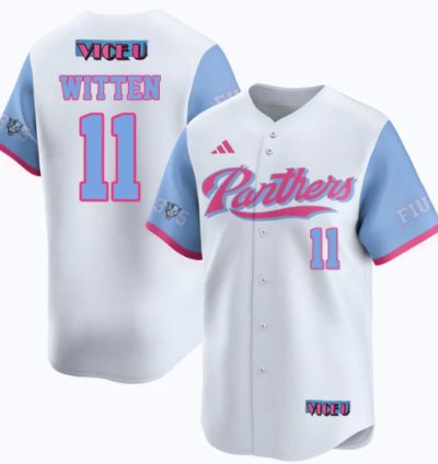 Rich Witten Jersey 11 Fiu Baseball 2025 Vice U Stitched White
