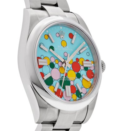 Rolex Oyster Perpetual 41 124300 Stainless Steel Celebration Motif Dial 2025