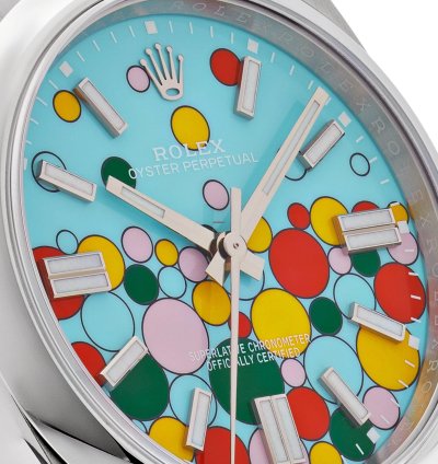 Rolex Oyster Perpetual 41 124300 Stainless Steel Celebration Motif Dial 2025