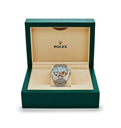Rolex Oyster Perpetual 41 124300 Stainless Steel Celebration Motif Dial 2025