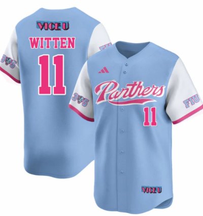 Rich Witten Jersey 11 Fiu Baseball 2025 Vice U Stitched Blue