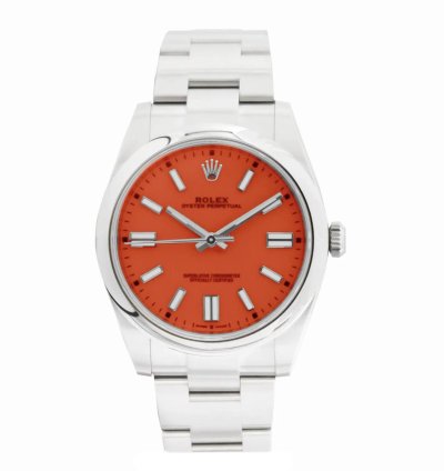 Rolex Oyster Perpetual 41 2021 Oyster Perpetual 41mm Coral Red 124300 Stainless Steel Oyster Bracelet In Stock