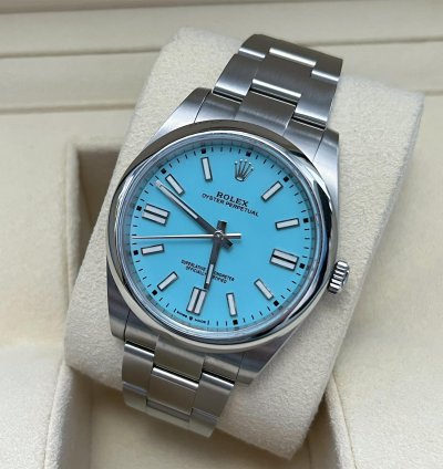 Rolex Oyster Perpetual 41 2022 Oyster Perpetual 41 Tiffany Blue Unworn Box And Papers 124300