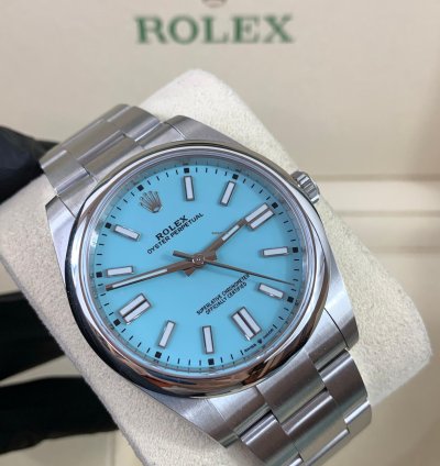 Rolex Oyster Perpetual 41 2022 Oyster Perpetual 41 Tiffany Blue Unworn Box And Papers 124300