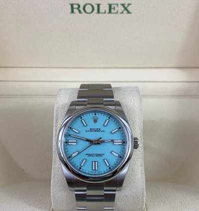 Rolex Oyster Perpetual 41 2022 Oyster Perpetual 41 Tiffany Blue Unworn Box And Papers 124300
