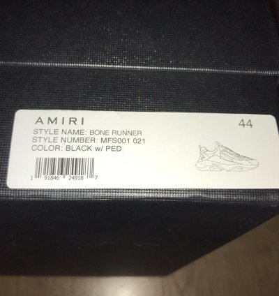 Amiri Bone Runner Black Black