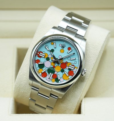 Rolex Oyster Perpetual 41 2024 Oyster Perpetual 41 Tiffany Celebration Blue Unworn Box And Papers 124300