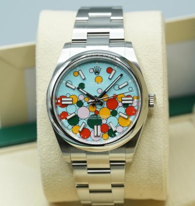 Rolex Oyster Perpetual 41 2024 Oyster Perpetual 41 Tiffany Celebration Blue Unworn Box And Papers 124300