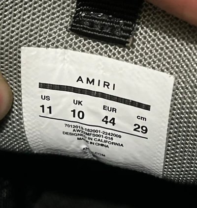 Amiri Bone Runner Grey Black