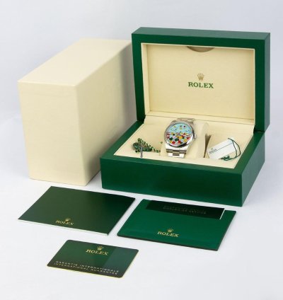 Rolex Oyster Perpetual 41 41mm Celebration Dial Stainless Steel 124300