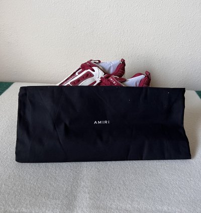 Amiri Bone Runner In Cream Red