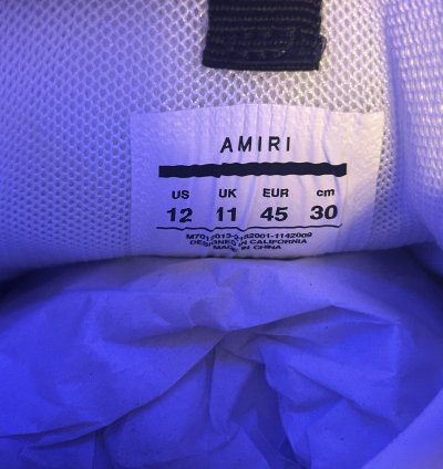 Amiri Bone Runner Low Sneakers Size 12